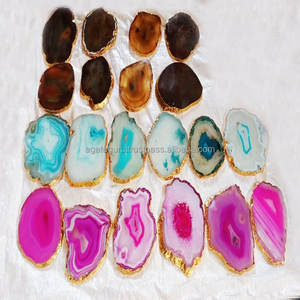 Assorted Agate Stone Slices Coaster Natural Gemstone <b>Crystal</b> - Product Image 1