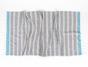 Serviette turque carrée de haute qualité 100% coton, écologique, tissée, à rayures, teinte en fil, pour salle de bain, hammam, sauna, spa, avion - Product Image 3