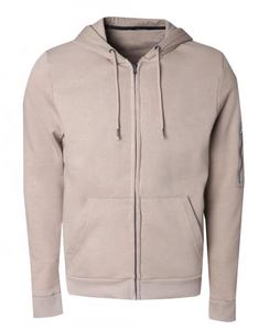 Popular Streetwear estilo Muscle Fit cremallera hombres deporte Sudadera con capucha polar al por mayor logotipo personalizado peso pesado sudaderas con capucha - Product Image 3