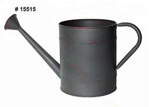 Bote de agua de metal de hierro galvanizado antiguo para riego de plantas - Product Image 3