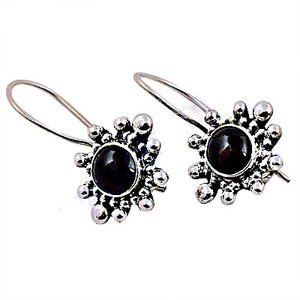 Boucles d'oreilles pendantes en tourmaline ronde Taille de tourmaline Ensemble en argent sterling 925 Boucles d'oreilles pendantes Pierre de naissance Boucles d'oreilles brutes - Product Image 1