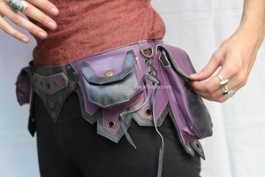 Riñonera de cuero genuino 100% hecha a mano, cinturón ajustable, multibolsillo, riñonera de viaje para exteriores, riñonera con logotipo personalizado y cremallera - Product Image 2