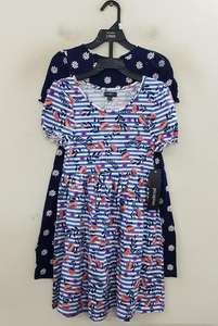 ผ้ายีนส์สำหรับเด็กผู้หญิงชุดเดรสแขนสั้นผ้าฝ้ายเป็นมิตรกับสิ่งแวดล้อมพิมพ์ลายหลากสีใหม่ฤดูร้อน - Product Image 5