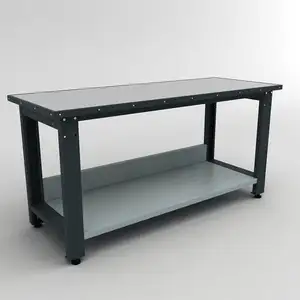 अलग करने योग्य धातु कार्यक्षेत्र लकड़ी के शीर्ष के साथ टेबल