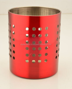 Durable Stainless Steel Cutlery <b>Holder</b> Metallic Color Kitchen Container for Spoon Fork <b>Knife</b> Economically Priced for Tableware - Product Image 1