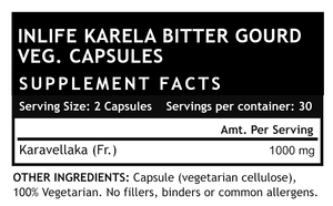 INLIFE 60 capsules végétariennes d'extrait de Karela 500 mg, complément alimentaire à base de plantes certifié GMP pour adultes, produit de marque privée en provenance d'Inde - Product Image 2