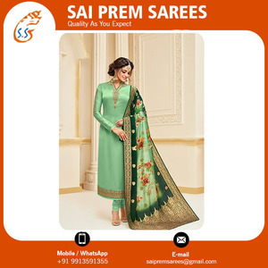 Robe à manches longues écologique pour femmes 100% coton tissu worested pour la saison d'automne - Product Image 2