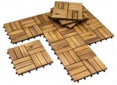 Acacia <b>Deck</b> Tile Interlocking <b>Deck</b> Tiles Outdoor Flooring for Patio Vietnam 10 Pcs Acacia Decking Tiles 30 X 30 cm - Product Image 3