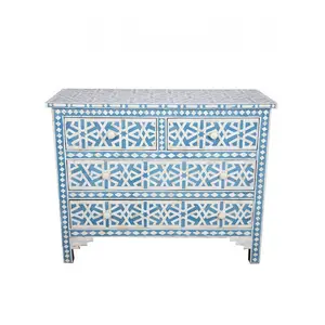 Bone Inlay Chest Of Drawer / Dresser / Cabinets