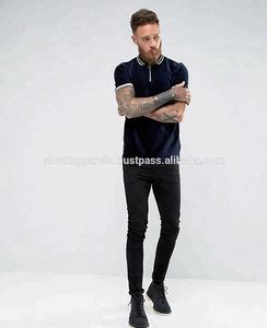 Polo de terciopelo para hombre, camisa de alta calidad 100% de algodón, ajustada, con cuello y cremallera - Product Image 3