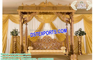 Columpio musulmán Pakeeza para escenario de boda Configuración de ceremonia árabe Mehandi con madera de teca para escenario Sangeet - Product Image 3