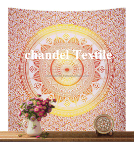 Venta al por mayor reina impresa Ombre Mandala tapiz bohemio indio pared colgante cubierta dormitorio ropa de cama tiro colcha tapices - Product Image 2