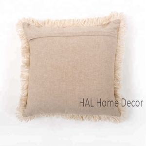 Designer <b>White</b> Hand Embroidery <b>Cushion</b> Handmade Indian <b>Cushion</b> Covers Decorative Canvas Pillow Covers Wholesale - Product Image 5