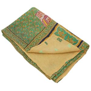 Venta al por mayor raro hecho a mano indio kantha edredón vintage cosido a mano Manta de algodón producto a granel hecho a mano - Product Image 4