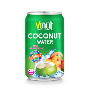 330ml al por mayor de agua de coco sabor a melocotón de Vietnam