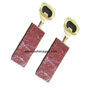 ที่เปิดขวดหินโมราแจสเปอร์สีแดงงานหัตถกรรมคริสตัลทำมือเรกิแร่หินเรกิเครื่องเปิดขวดอัญมณีฮวงจุ้ย - Product Image 1