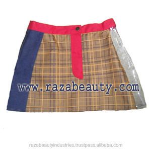 กระโปรงผ้ายีนส์ขนาดใหญ่พิเศษสำหรับผู้หญิงกระโปรงลำลองมีกระดุมปักลายฤดูร้อน - Product Image 1