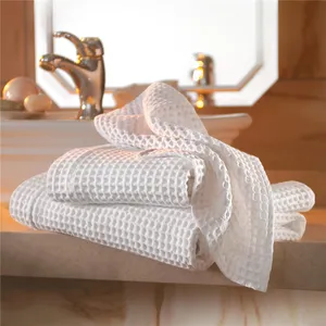 White Linen Bath Towel Waffle, Large Towel, Bath Towel, Massage