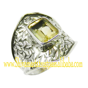 Anillo de piedras preciosas de citrino de aspecto fantástico, venta al por mayor, joyería de plata de ley 925, anillos Vermeil de eternidad, proveedor y exportador - Product Image 3