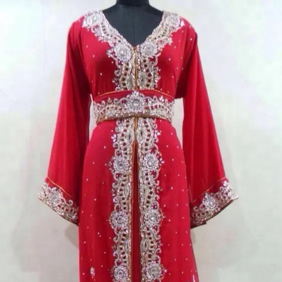 Кафтан в дубайском стиле, одежда для вечеринки, свадебное платье кафтан jalabiya, Красный Кафтан в марокканском стиле, M2202m221
