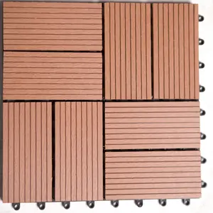 Pabrik Pabrik Gaya Baru Lantai Komposit Plastik Kayu Fi Decking DIY 300*300Mm