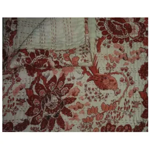 Colcha de cama hecha a mano, manta decorativa de retazos, Kantha colcha de tamaño King, suave - Product Image 1