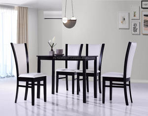 Conjunto de comedor moderno, blanco y negro - Product Image 1