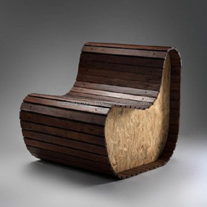 Nouvelle chaise de loisirs en bois récupéré de style pour le salon de chambre à coucher de bureau à domicile-utilisation générale de meubles de maison - Product Image 6