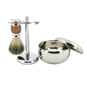 Shaving <b>Brush</b> Set With Stand Shaving Stand Stainless Steel Shaving Set Stand - Product Image 2