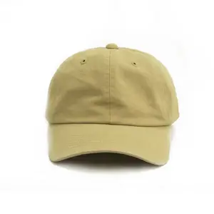 Blank Baseball Cap/Hat 6 Panel Plaid Cotton Twill Khaki