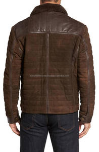 Chaqueta bomber de cuero genuino de vaca para hombre, moda - Product Image 4
