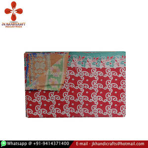 Cubrecama de Algodón Vintage de Colores Brillantes, Estilo Indio, Patchwork, Tamaño Individual - Product Image 1