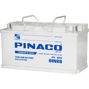 PINACO Batterie plomb-acide automobile de haute qualité DIN88 (12V-88Ah) chargée à sec pour voitures en 2024 - Product Image 1