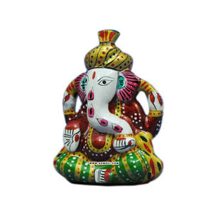 Regalos Tradicionales de la India Meenakari, Ganesha Descansando, Recuerdo de Boda - Product Image 6