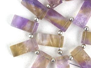 พลอยเจาะด้านข้างเป็นทรงสี่เหลี่ยมผืนผ้าแบบไม่ผ่านการบำบัดธรรมชาติสำหรับทำเครื่องประดับลูกปัด - Product Image 4