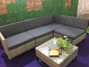 Ensemble de canapés en osier de luxe en rotin PE de haute qualité, meubles de patio extérieurs résistants aux intempéries du Vietnam pour hôtels-économique! - Product Image 3