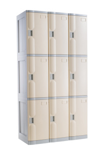 Three Tier Nine Large Size ABS Plastic Locker Cabinet - Product Image 4