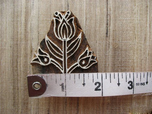 Timbre d'impression en bois de conception florale pour l'usage décoratif - Product Image 4