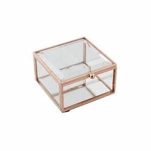 Caja de baratija de cristal de colores en relieve hecha a mano, caja de almacenamiento de regalo de joyería rectangular y cuadrada con logotipo personalizado para anillos - Product Image 4