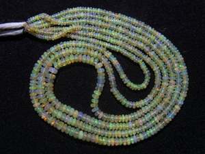 Opale éthiopienne lisse en forme de rondelle perles de pierres précieuses fabrication de bijoux naturelle. bonne qualité - Product Image 3