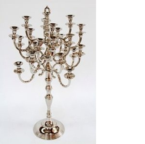 Handmade Silver Wedding <b>Candelabra</b> with 25 Lights Hanging Metal and Crystal Made From Aluminium TVAKM Model 4913 - Product Image 1