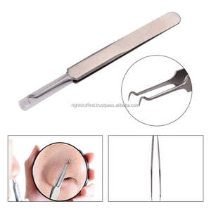 Stainless Steel Facial <b>Tool</b> Extractor <b>Blackhead</b> and Acne <b>Remover</b> with Pointed Tip Comedone Bend Clip Tweezer Beauty Care - Product Image 4