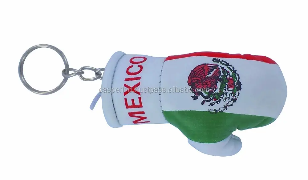 Gantungan Kunci Sarung Tangan Tinju Mini, Gantungan Kunci Bendera Meksiko Lucu