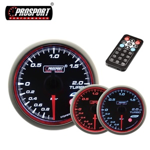 Para 60mm WRC Turbo Series Pantalla LED Boost Meter Gauge Control remoto Advertencia/Pico Características Placa frontal negra Nueva condición - Product Image 1