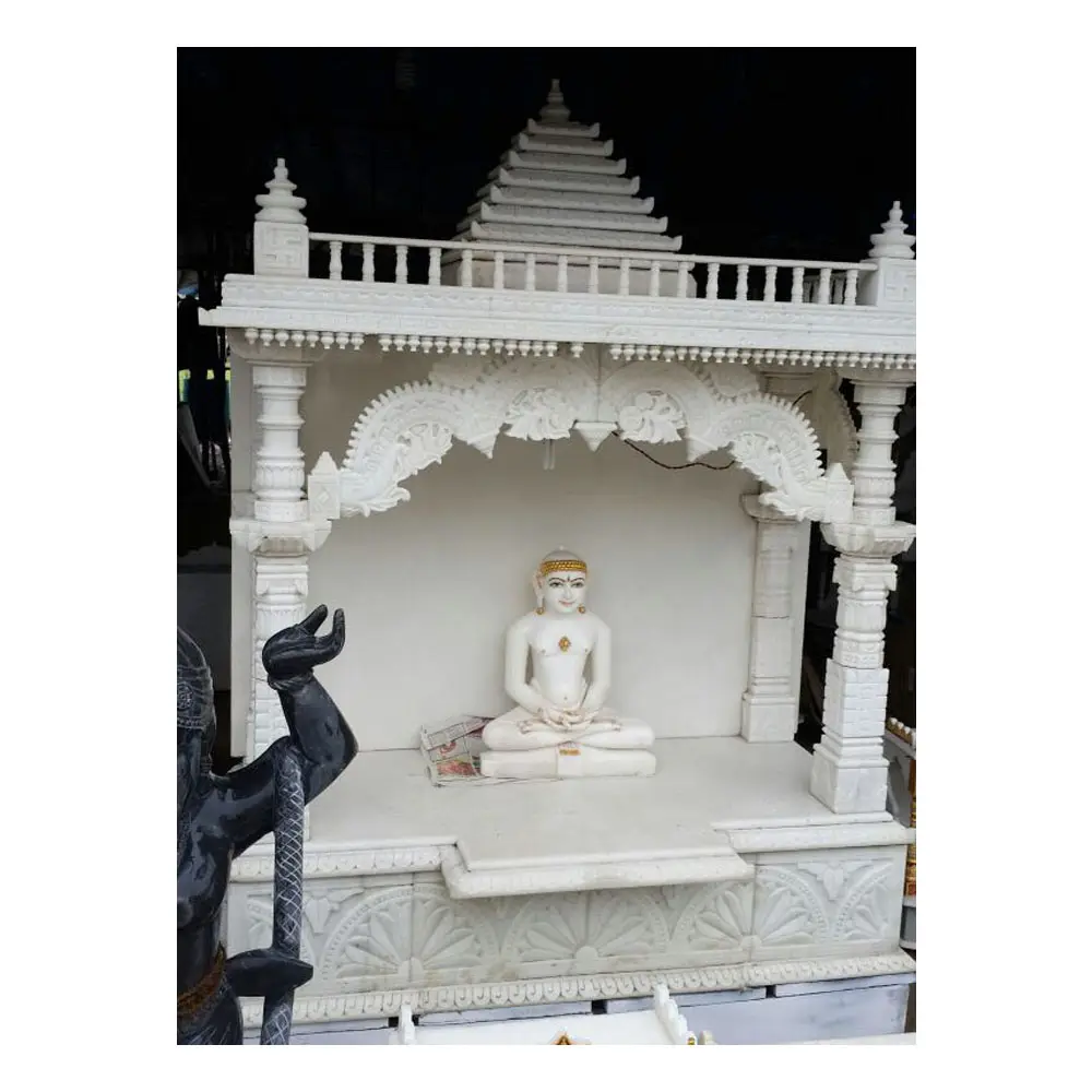 Gorgeous Marble Handmade Designer Jain Temple