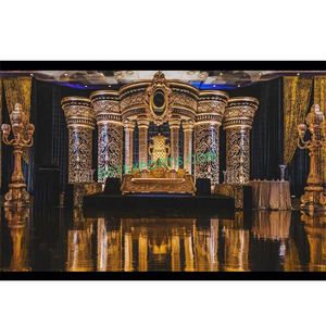 Conjunto de escenario de boda de estilo occidental indio, receptor asiático real, fabricante de escenarios, recepción asiática, decoración de escenario de boda - Product Image 1