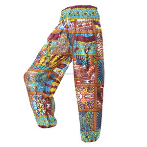 <b>Indian</b> Style Rayon Hippie <b>Trousers</b> Unisex Fashionable Cotton Printing Harem Pants 100% Cotton Material - Product Image 1