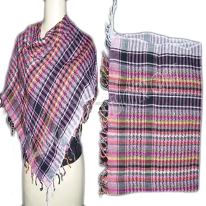 arafat shemagh scarves MULTICOLOR COTTON ARAB SCARF CHECKED