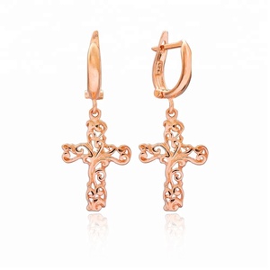 ตุรกีผู้ผลิตยาวข้ามต่างหูตุรกีขายส่ง Handcrafted 925เครื่องประดับเงิน - Product Image 1