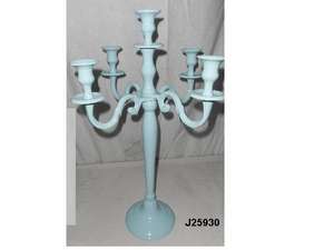 Trendy Aluminium Candelabra in Blue Color <b>Candle</b> <b>Holder</b> for Wedding Party Candelabras Christmas Home Decoration Candelabras - Product Image 3